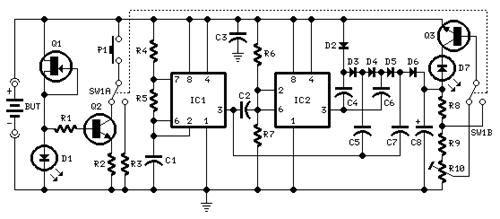 esquema del comprobador de bateria