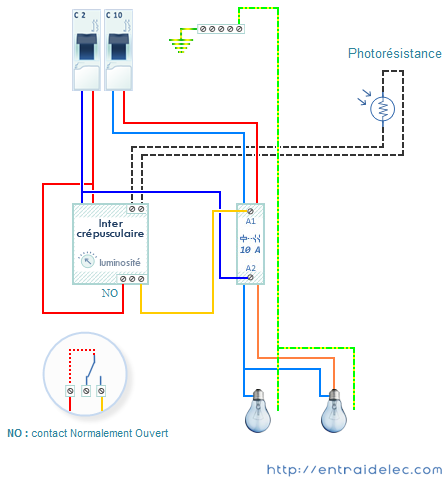 Twilight switch: diagram