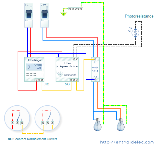 Twilight switch: diagram